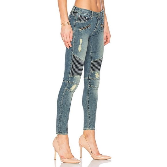REVOLVE Lovers & Friends Aaron Skinny Moto Jeans - Picture 2 of 12